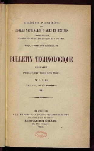 Bulletin technologique 1887