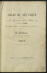 Cours de mécanique, de physique et de chimie appliquée aux matériaux professé à l'Ecole Royale d'Arts et Métiers de Châlons