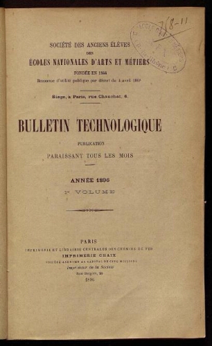Bulletin technologique 1896