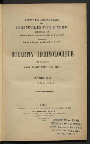 Bulletin technologique 1905