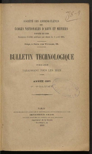 Bulletin technologique 1895