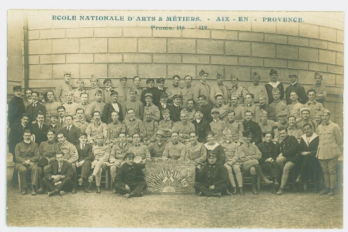 Promotion 1916-1919 Ecole Nationale d'Arts et Métiers Aix-en-Provence