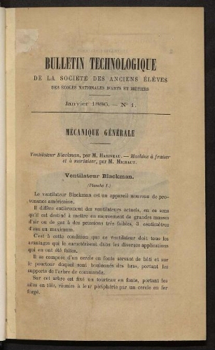 Bulletin technologique 1886