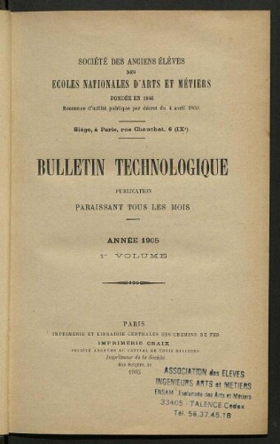 Bulletin technologique 1906