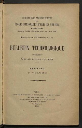Bulletin technologique 1902