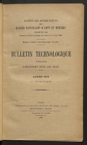 Bulletin technologique 1904