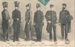 Uniformes successifs portés par les Elèves d'Arts et Métiers depuis la fondation jusqu'à nos jours