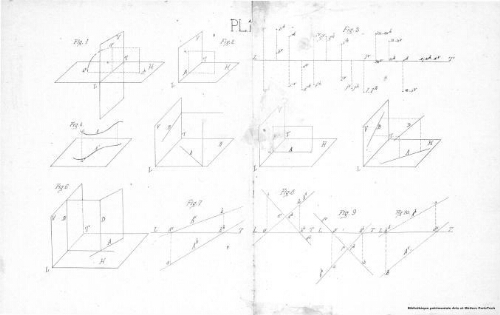Ecole Nationale d'Arts et Métiers de Châlons-sur-Marne : cours de géométrie descriptive - Planches Ecole Nationale d'Arts et Métiers de Châlons-sur-Marne : cours de géométrie descriptive - Planches