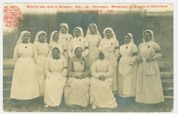 Hôpital des Arts et Métiers - Aix en Provence Campagne 1914-1915 Personnel de la salle Castelnau