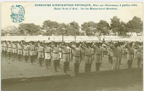 Concours d'éducation physique Aix-en-Provence 6 juillet 1924 Gadz'Arts d'Aix 1er du classement général