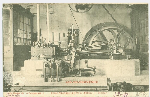 Ecole Nationale d'Arts et Métiers d'Aix-en-Provence  Moteur 1918 Ecole Nationale d'Arts et Métiers d'Aix-en-Provence  Moteur 1918