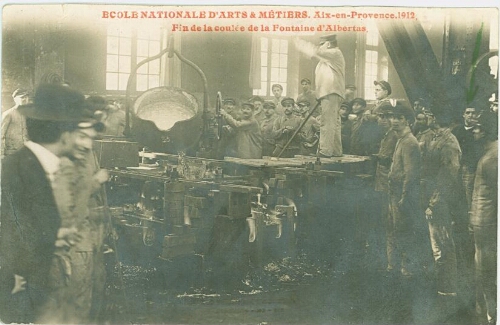Ecole nationale d'Arts et Métiers Aix-en-Provence Fin de la coulée de la Fontaine d'Albertas Ecole nationale d'Arts et Métiers Aix-en-Provence Fin de la coulée de la Fontaine d'Albertas