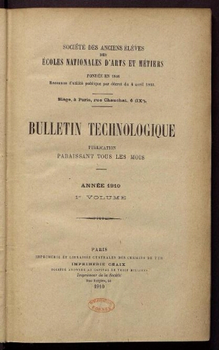 Bulletin technologique 1910