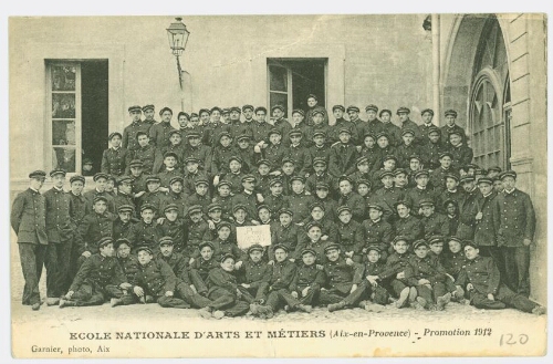 Promotion 1912 Ecole Nationale d'Arts et Métiers Aix-en-Provence 