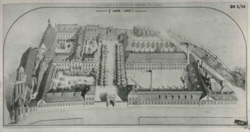 Vue aérienne - Ecole impériale d'Arts et Métiers d'Angers Vue aérienne - Ecole impériale d'Arts et Métiers d'Angers